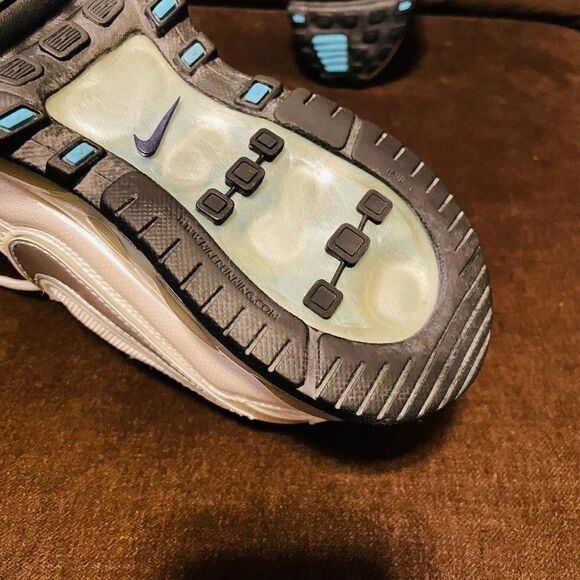 VINTAGE Look NIKE AIR MAX 360 White Turquoise Sz 9 US - Picture 8 of 11